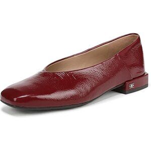 Sam Edelman Women French Merlot Leather Pull-On Rounded Toe Ballet Flat Shoes